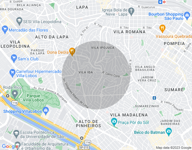 Imóvel no mapa