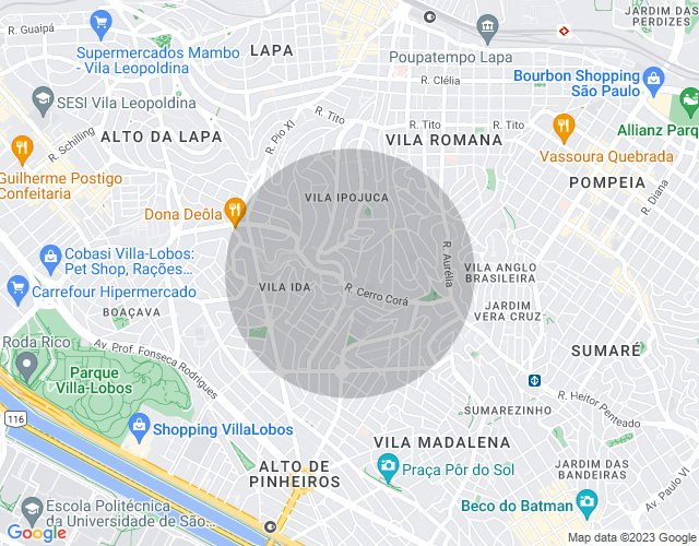 Imóvel no mapa