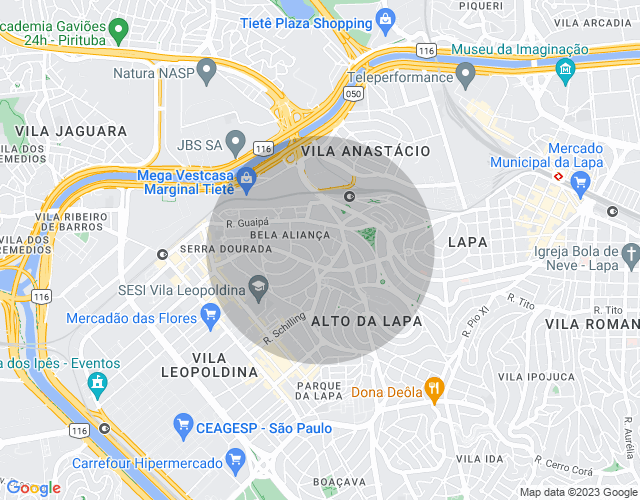 Imóvel no mapa
