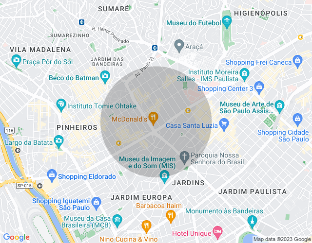Imóvel no mapa
