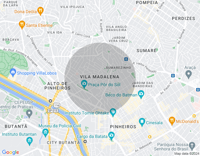 Imóvel no mapa