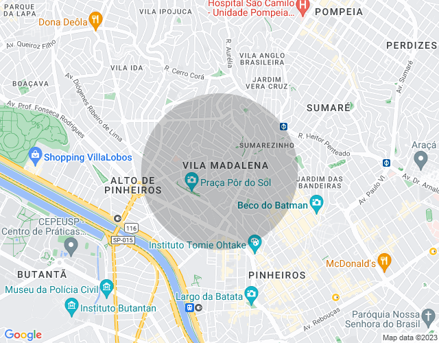 Imóvel no mapa