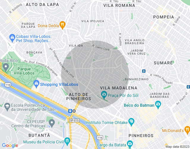 Imóvel no mapa