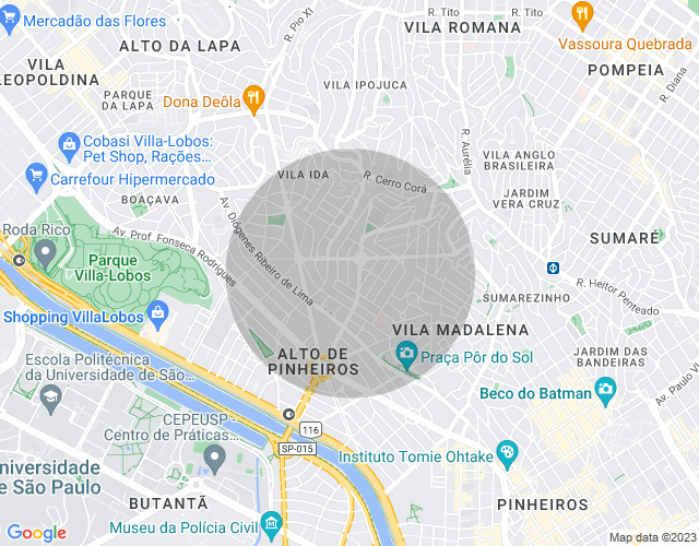 Imóvel no mapa