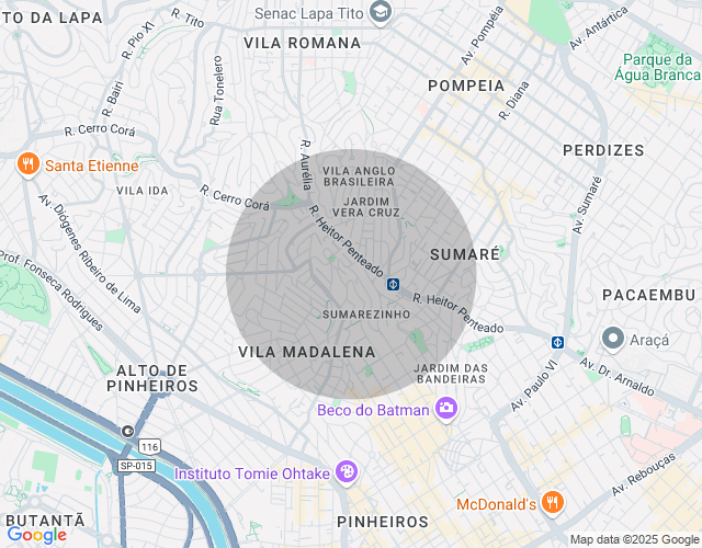 Imóvel no mapa