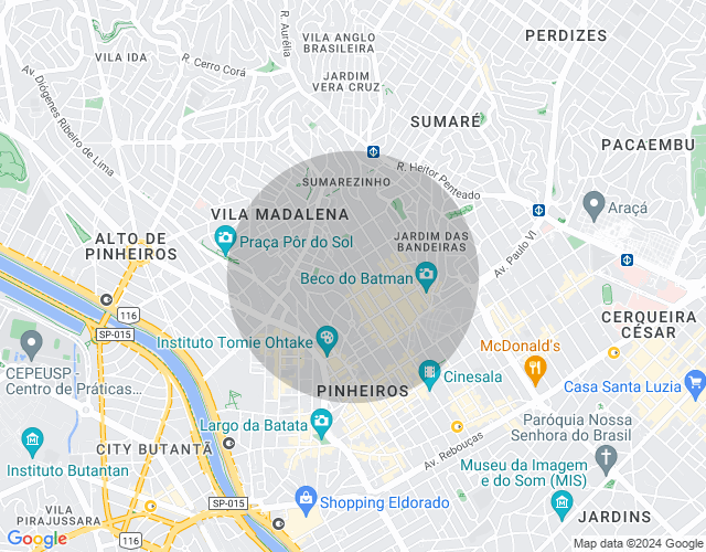 Imóvel no mapa