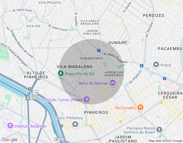 Imóvel no mapa