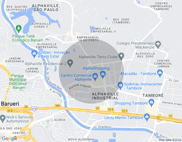 Imóvel no mapa