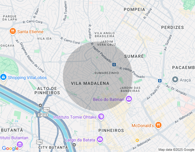 Imóvel no mapa