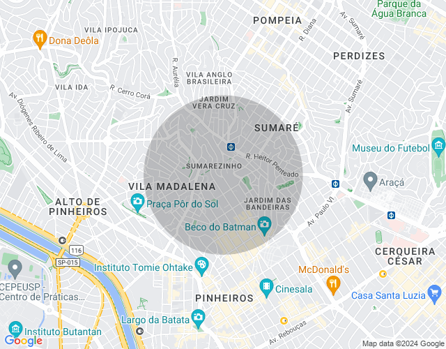 Imóvel no mapa