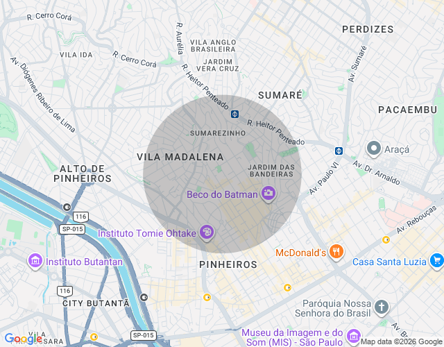 Imóvel no mapa