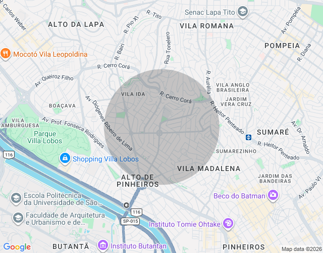 Imóvel no mapa