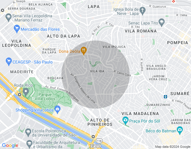 Imóvel no mapa