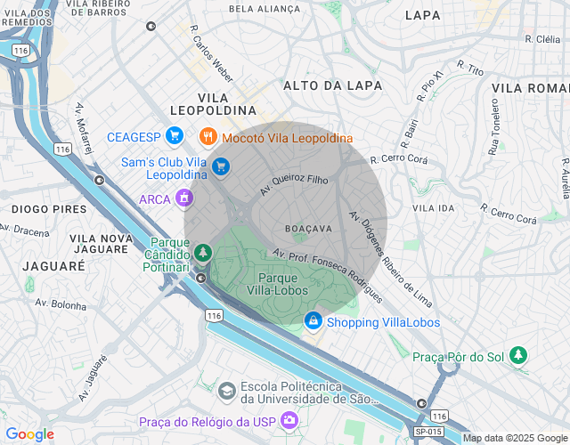 Imóvel no mapa