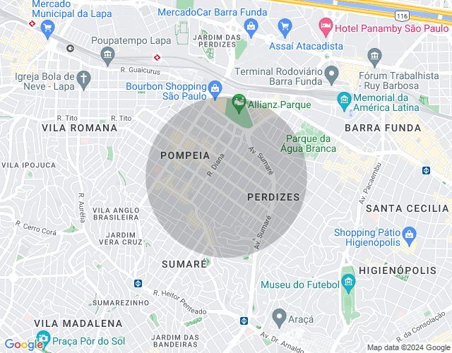 Imóvel no mapa