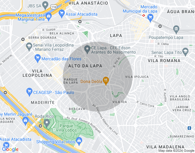 Imóvel no mapa