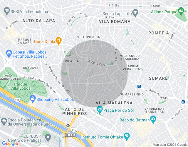 Imóvel no mapa