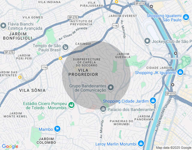 Imóvel no mapa