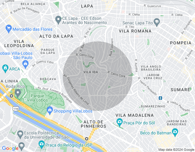 Imóvel no mapa