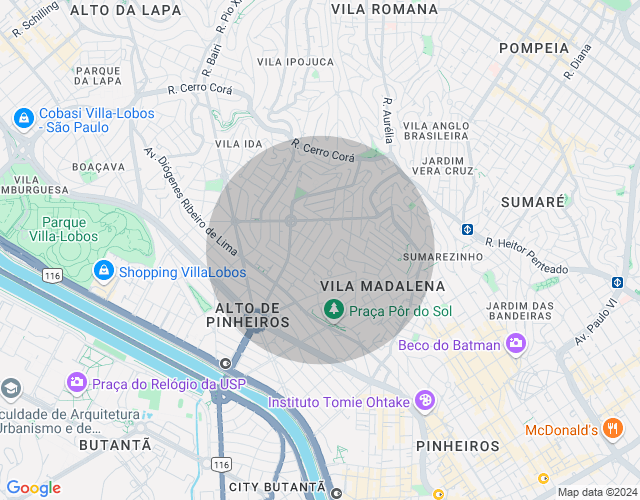 Imóvel no mapa