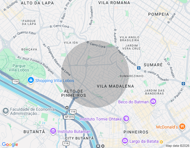 Imóvel no mapa