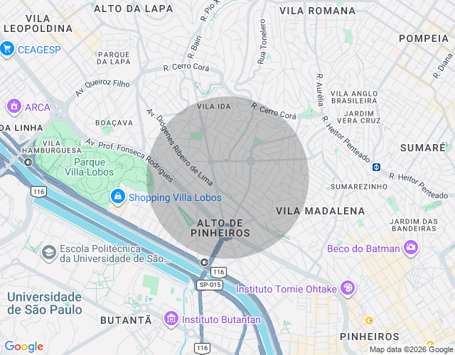 Imóvel no mapa