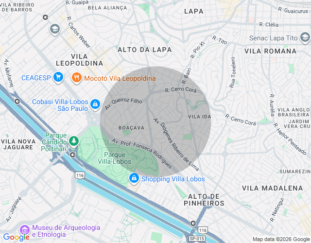 Imóvel no mapa