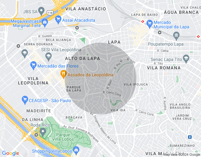 Imóvel no mapa