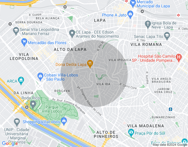 Imóvel no mapa