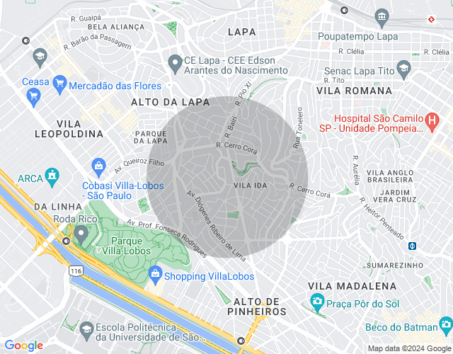 Imóvel no mapa