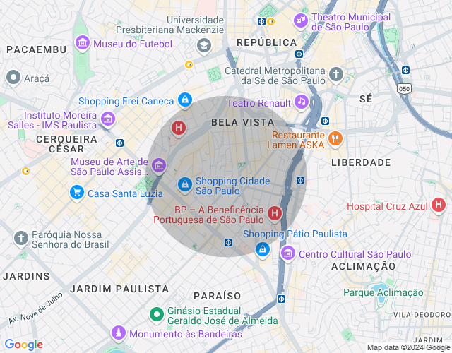 Imóvel no mapa