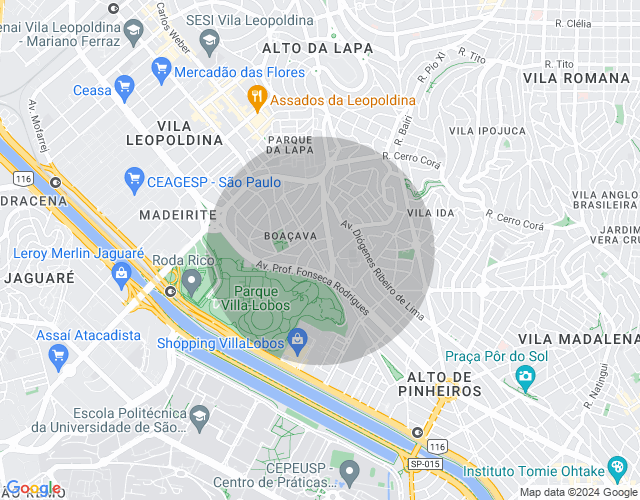 Imóvel no mapa