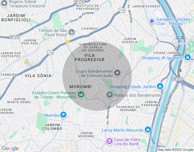 Imóvel no mapa