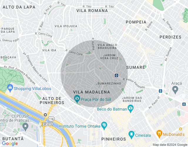 Imóvel no mapa