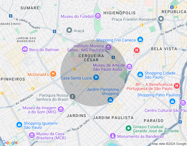 Imóvel no mapa