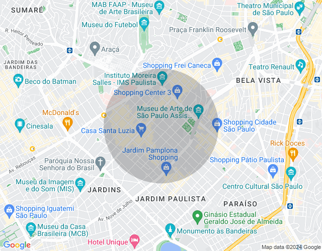 Imóvel no mapa