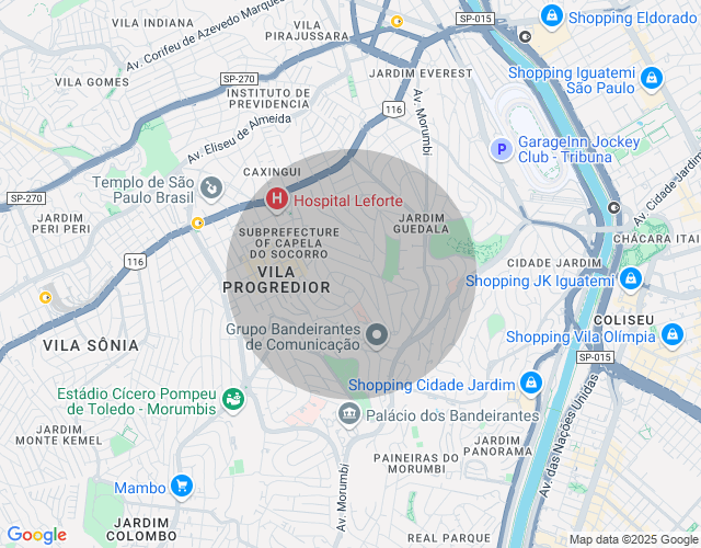 Imóvel no mapa