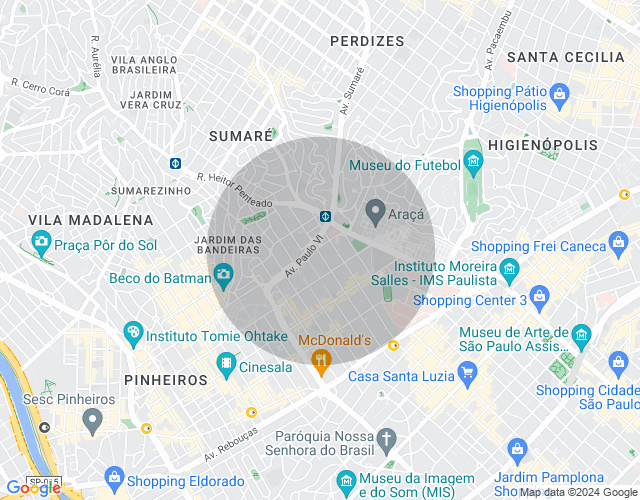 Imóvel no mapa