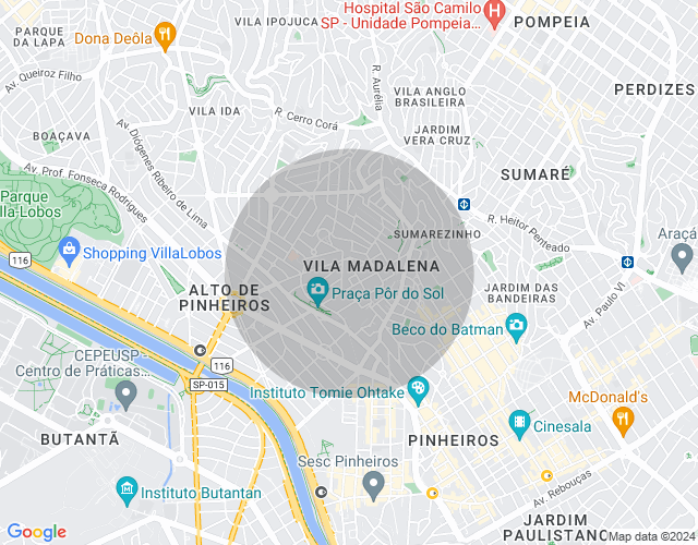 Imóvel no mapa