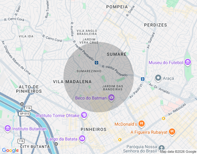 Imóvel no mapa