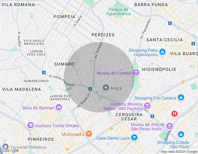 Imóvel no mapa