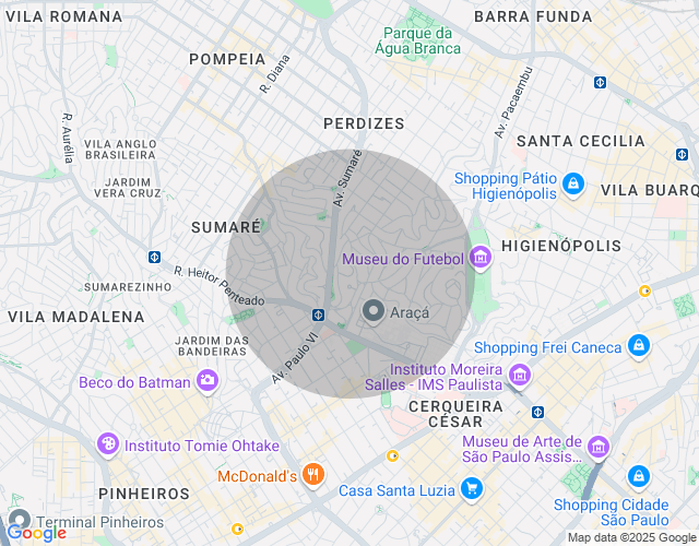 Imóvel no mapa