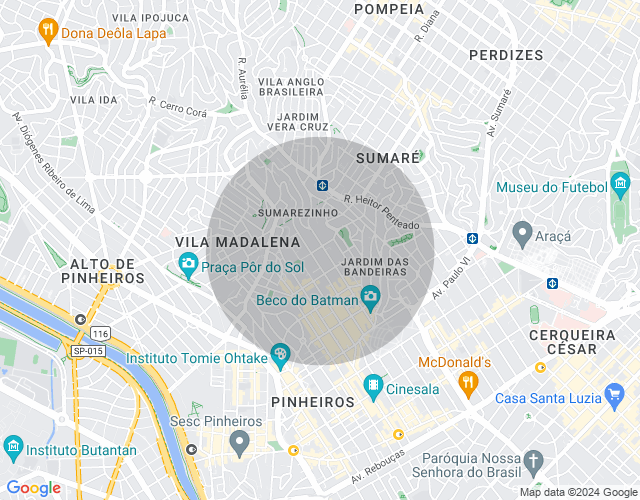 Imóvel no mapa