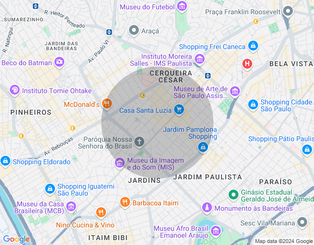 Imóvel no mapa