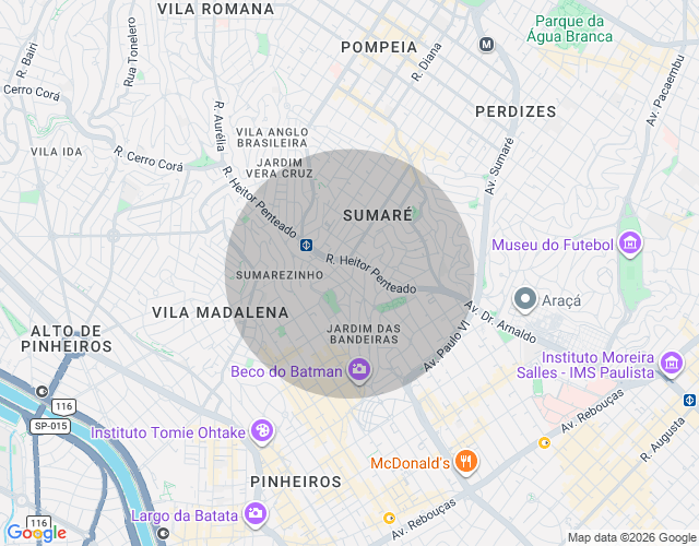 Imóvel no mapa