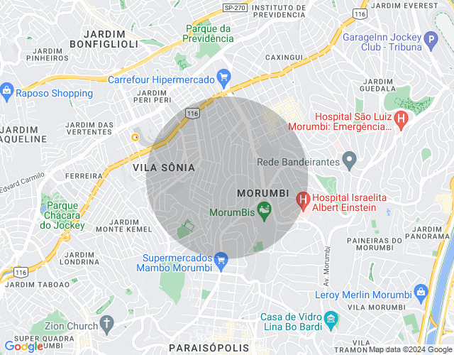 Imóvel no mapa