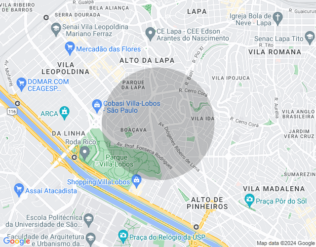 Imóvel no mapa