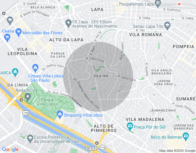 Imóvel no mapa