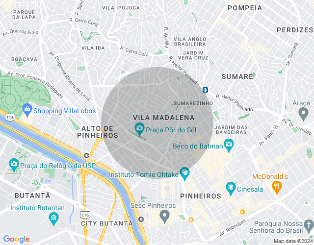 Imóvel no mapa