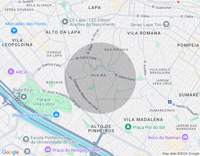 Imóvel no mapa